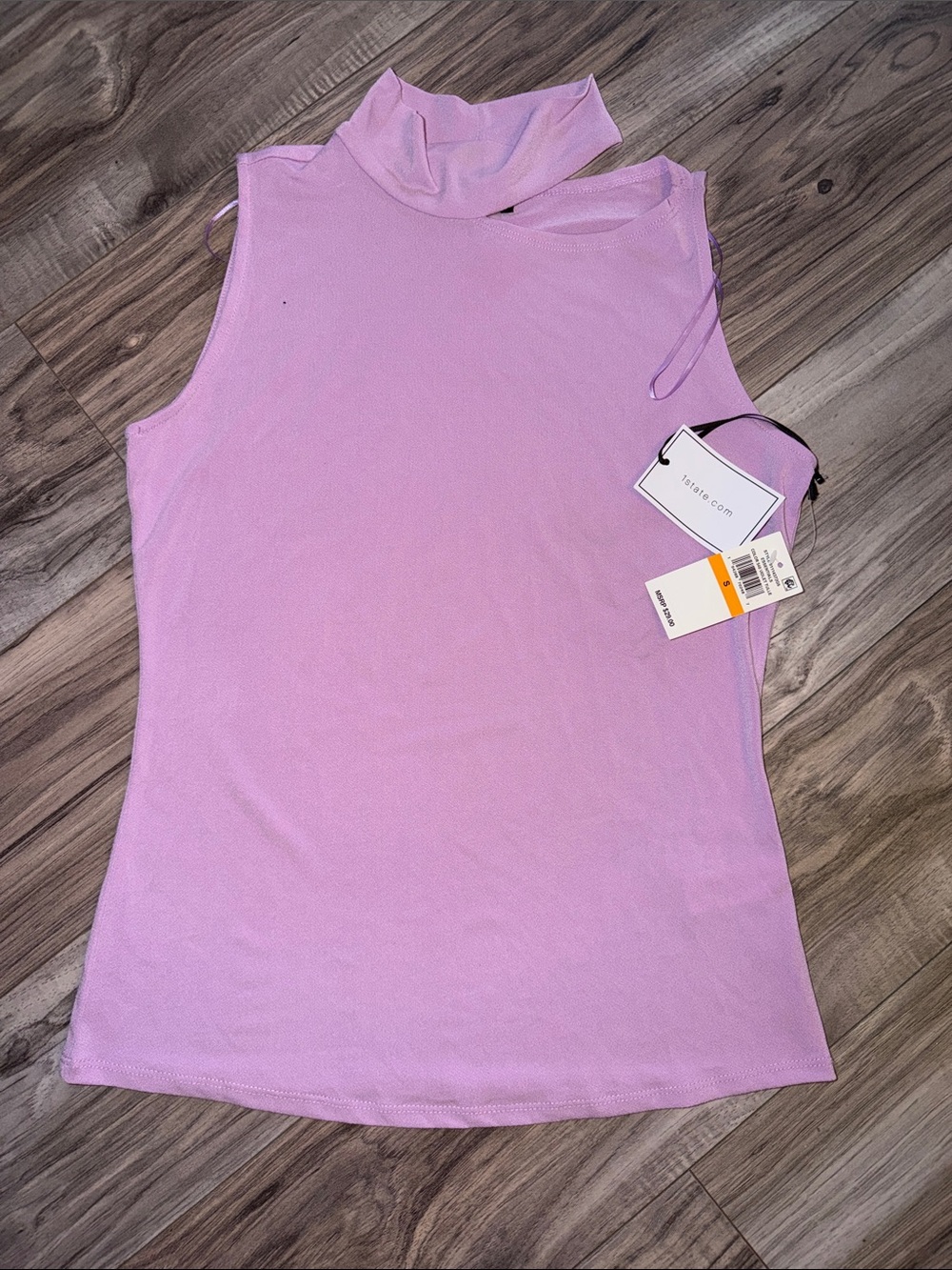 1. State Sleeveless Mock Neck Tank Top in Lavender